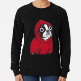 Buzo Boston Terrier En Una Sudadera Con Capucha Roja Calidad