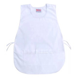 Poncho Delantal Maestra Color Blanco Talles 1 Al 5