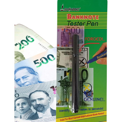 Detector Billetes Falsos Plumón Marcador - 100% Eficaz Color Negro | Meses sin interés
