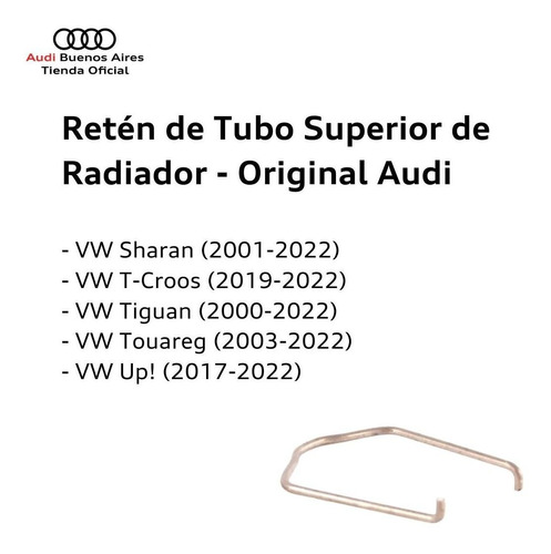 Retn De Tubo Superior De Radiador Audi 1j0-121-142 Foto 5