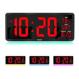 Reloj De Pared Digital Grande De 16.0 in Con Mando A