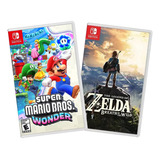 Combo Switch Super Mario Wonder + Zelda Breath Of The Wild