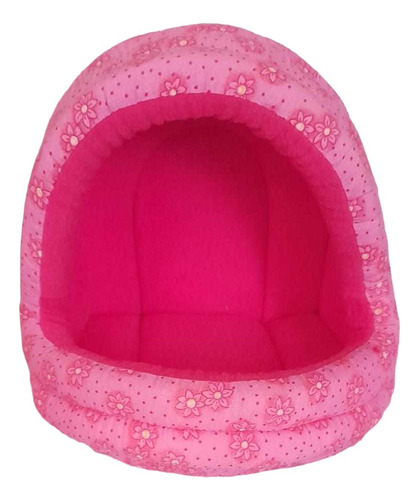 Cama Tipo Cueva Para Mascotas Mini Rosa  