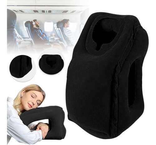 Almohada De Viaje Relajante Cojín De Cuello Inflable Cómodo