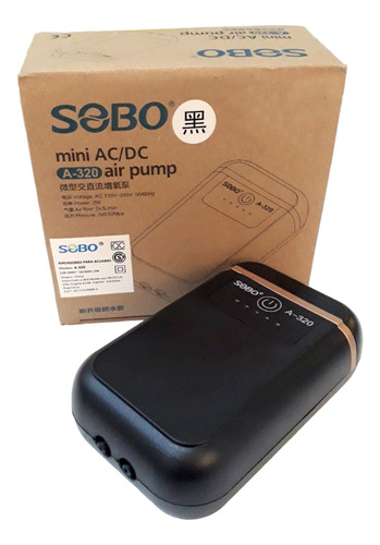 Aireador Pecera Acuario Silencioso Sobo A 320 Usb 2 Salidas