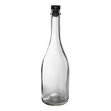 Botella De Vidrio Transparente 750cc Licor Gin C/corcho X24