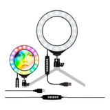 Ring Light Soft Led Com Mini Tripé E Suporte Para Celular