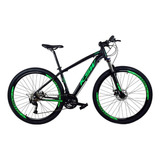 Bicicleta Aro 29 Ksw Xlt 100 27 Vel. Alivio 7.0 Cor Preto/verde Tamanho Do Quadro 17