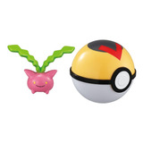 Pokemon Figura Nivel Ball Con Hoppip Takara Tomy Arts Gc