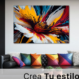 Cuadro Canvas Flor Grande Clara Abstracta Elegante 60x90