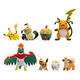 Paquete De 8 Figuras De Combate De Pokémon: Pikachu, Eevee Y