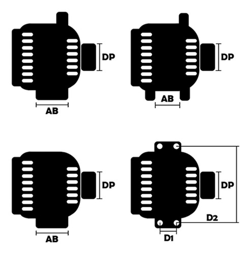 Alternador Tamatel 12v 90a 2c Mitsubishi L200 Montero 2.5td  Foto 3