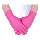 Guantes Limpieza Desechables De Latex Rosas 100 Piezas