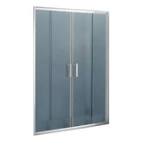 Mampara Baño Piso 150x190 Cm 4 Hojas Esmerilada Vidrio 6mm