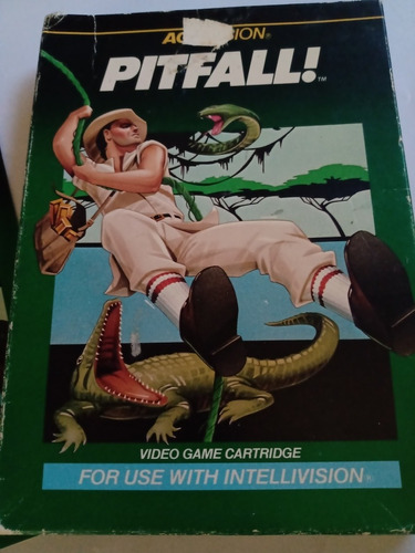 Intellivision Pitfall Únicamente Caja Y Manual Booklet 1982