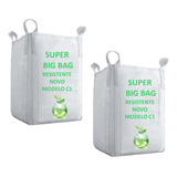 2 Saco Big Bag Reciclagem Entulho C1 Boca Aberta 1000kg