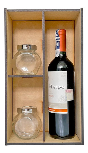 20caja Madera Mdf Para Botella De Vino Sin Botella