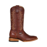 Bota Vaquera De Mujer Horma Bulldog 100% Piel Bordado Flores