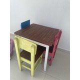 Jogo De Cadeira Com Mesa Velha Kids