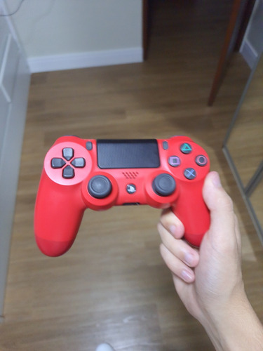 Controle Ps4 Vermelho Em Perfeito Estado