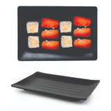 Kit 2 Travessas Sushi Comida Japonesa De Melamina 24x16 Lyor