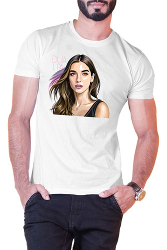 Playera Dua Lipa Música Pop Rock Cantante Famosa Moda B/n