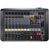 Pa Proaudio Mix-8 Consola Pasiva 8 Canales Fx Bt Mp3 Usb