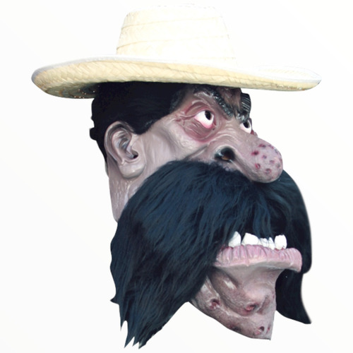 Máscara De Zapata Para Fiesta Mexicana, 16 Septiembre Color Café