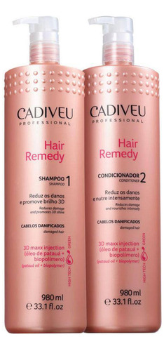 Kit Cadiveu Hair Remedy Shampoo E Condicionador 2x980ml