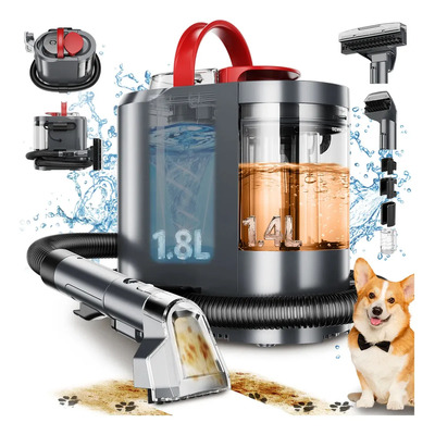 Aspiradora Para Limpiar Alfombras Y Manchas 1.8l+1.4l 16kpa Limpiadora Eléctrica Para Hogar O Auto Oficina Con 2 Cabezales De Cepillo Accesorios Incluidos Ideal Para Limpieza | Envío gratis