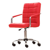 Sillon Ejecutivo Silla De Oficina Pc Escritorio Regulable Color Rojo