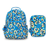 Mochila Seoul + Estojo 100 Pens Kipling Em Cores Original