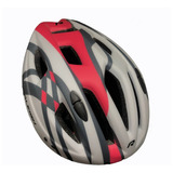 Casco Dama Bicicleta Mountain Bike Raleigh 24 Ventilaciones Color Blanco/rosa Talle L (58-61)