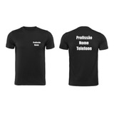 Camiseta Personalizada Preta Pintor  Kit  Cinco Camisas