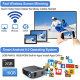 Wifi Bluetooth Proyector Full Hd 1080p Nativo 4k Apoyo, 7200
