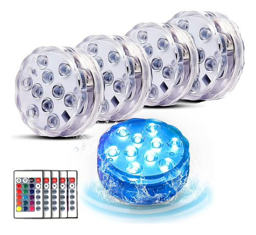 5 Luces Led Para Piscina, Acuario, Fiesta Decorativa Y Contr