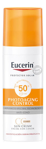 Protector Solar Eucerin Anti-edad Tinted Color Claro X 50 Ml
