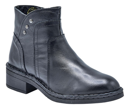 Bota Dama Lobo Solo 5087 Piel Negro Cosida 22 Al 26