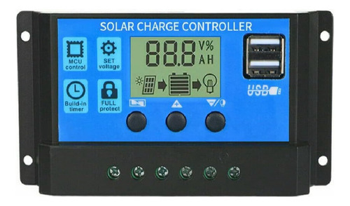 1 Controlador De Carga Solar 100a, Bateria De Painel Solar