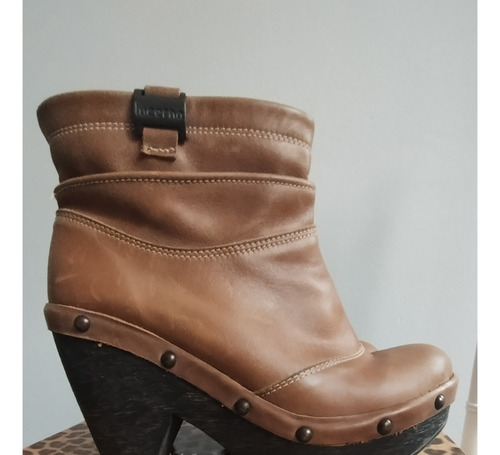 Botas De Cuero Marca Lucerna, Como Nuevas! Beige, Talle 38.