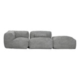 Sillón Pouf Seccional Gris / Pouf Sala De Estar Relan