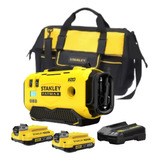 Compressor De Ar 2 Bateria 20v 2ah Sce520 Stanley Biv+ Bolsa Cor Amarelo