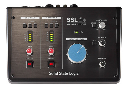 Ssl2+ Plus Solid State Logic Interface De Áudio Usb 2x4 Midi