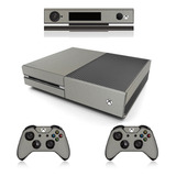 Skin Autoadherible Para Xbox One Fat Kinect Titanio Brushed