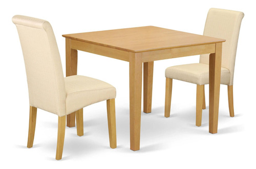 East West Furniture Oxba3-oak-02 Muebles De Comedor, 3 Piez.