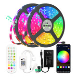 Fita Led Rgb 20m Wifi Colorida 12v Com Controle+fonte