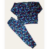 Conjunto / Pijama Soft Estampado Juvenil Unissex P/ Inverno