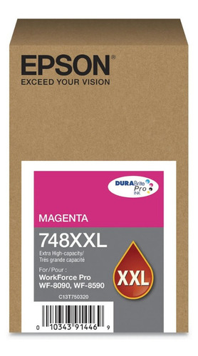 Tinta Epson 748xxl Magenta Impresoras Wf-6090 Wf-6590 69ml