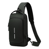 Mochila Bolsa Tranversal De Ombro Unissex Compacta Cadeado