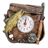 Reloj De Mesa Decorativo De Resina Fishin Time